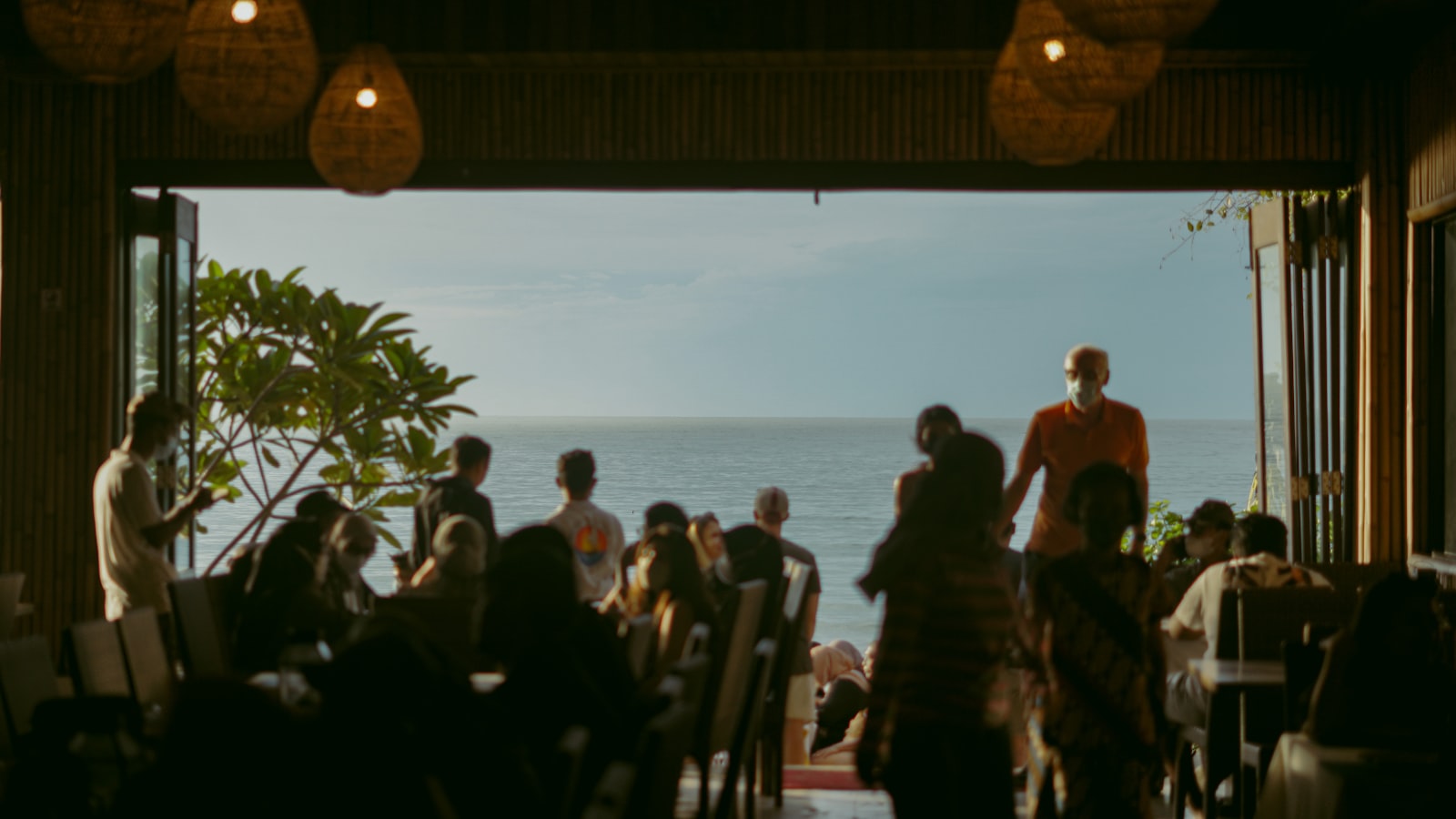 Beachfront restaurant with ocean views